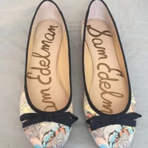 Sam Edelman satin ballet flat MILLY silver/paisley